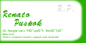 renato puspok business card